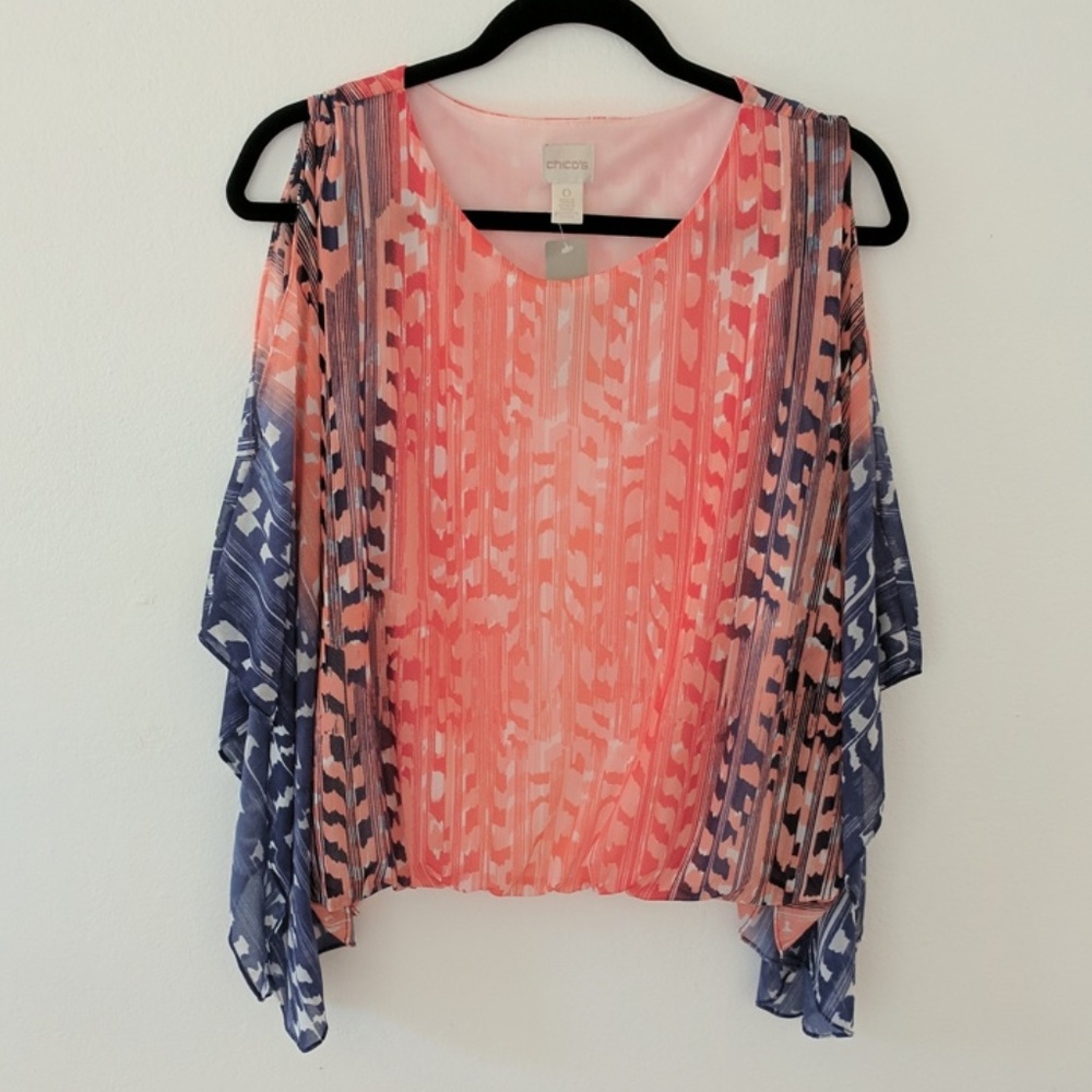 NWT Chico's Cold Shoulder Top